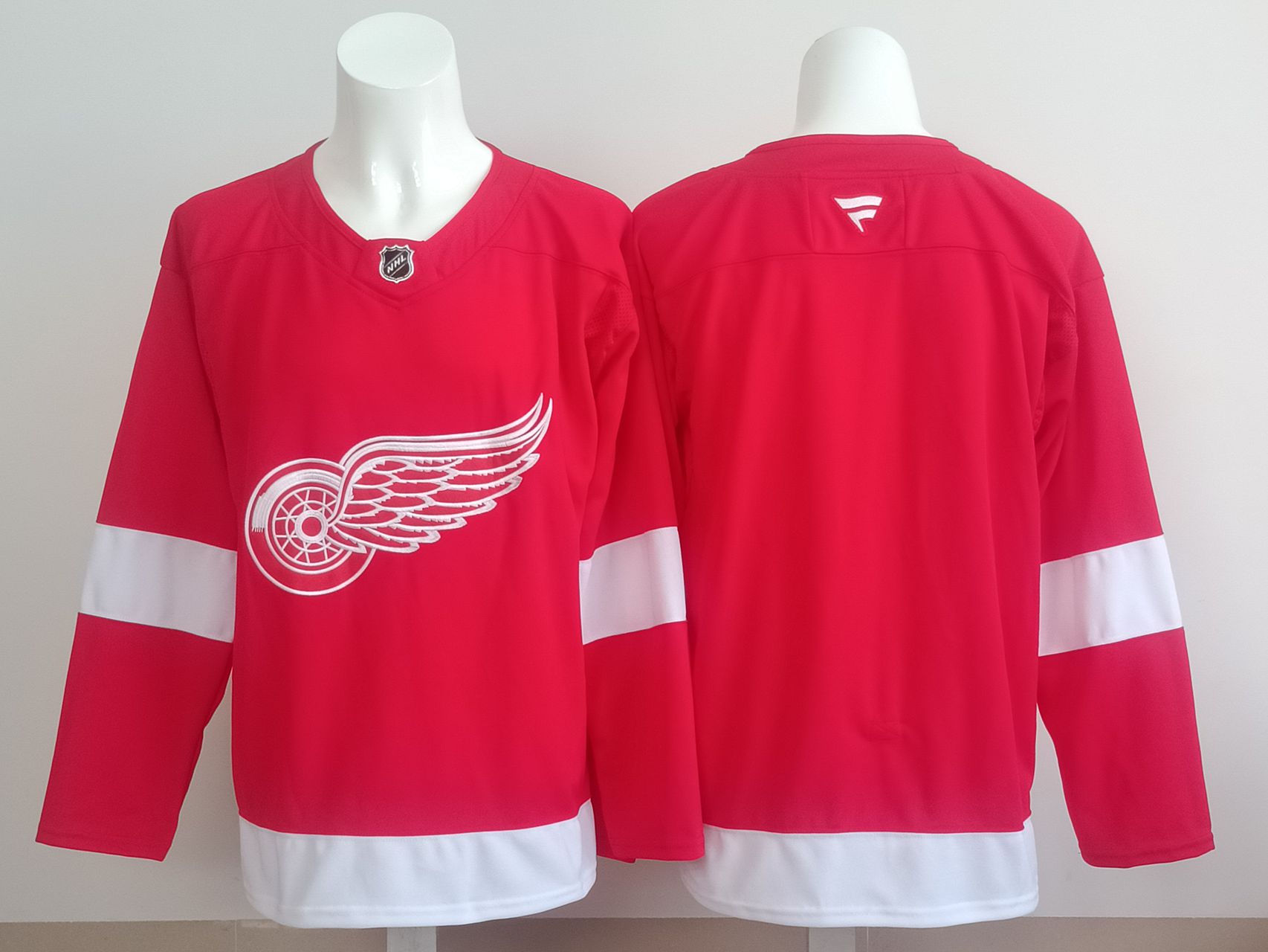 Men 2025 Detroit Red Wings Blank Red NHL Jersey style 01